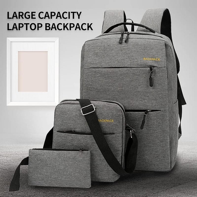 3 Pcs Travel Backpack -Unisex  (OB/06980)